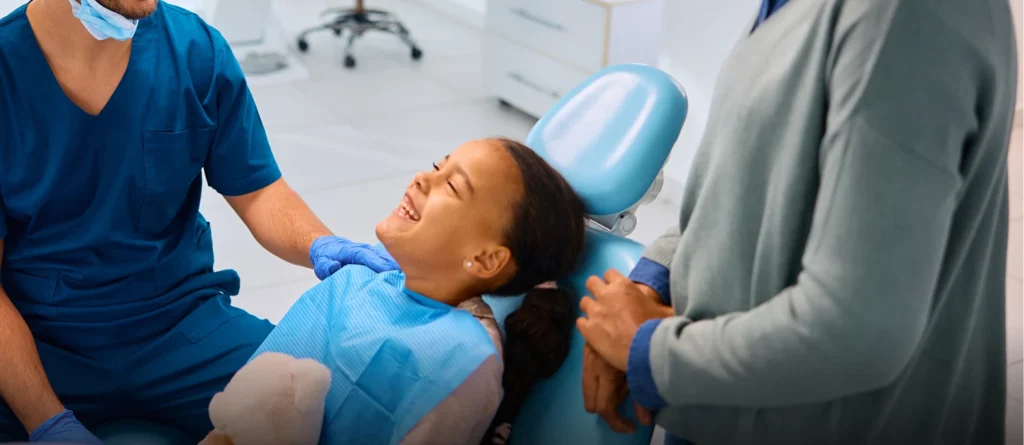 Young girl getting myofunctional therapy - Developmental Dentistry